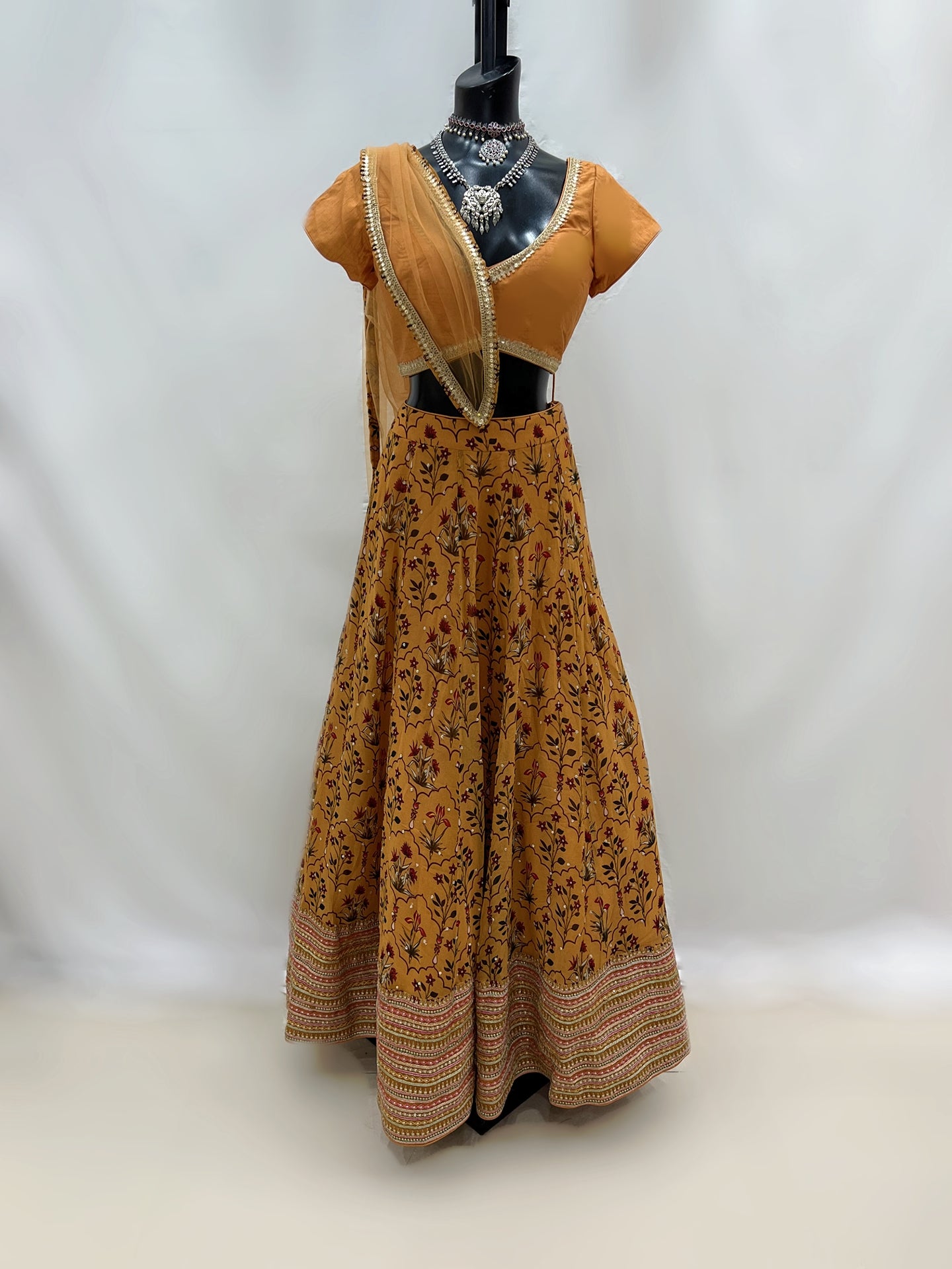 Mustard Printed Lehenga